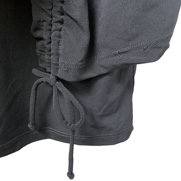 VENEZIA Top Plus Size 3X Black Stretch Jersey Ruched - Picture 8 of 8